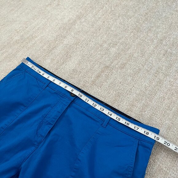 Boden Blue Cropped Cotton Trousers Pants 14 - Picture 8 of 10